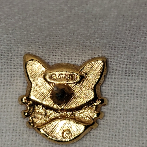 Vintage 1990's Avon Halloween Black Cat Pierced Earrings with Posts - Picture 7 of 7